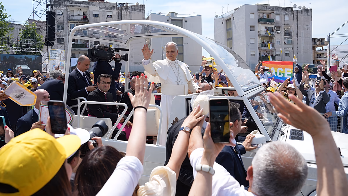 Pope Leo XIV visits Southern Italy's 'Land of Fire'