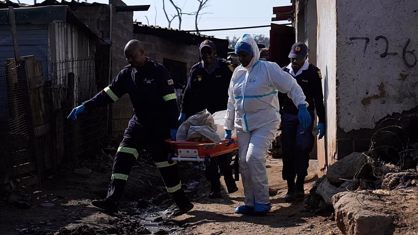 12 assailants killed in late night shooting in South Africa, police say