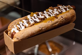 Hot dogs in first class? Swiss First's in-flight menu brings gourmet classics to fast food