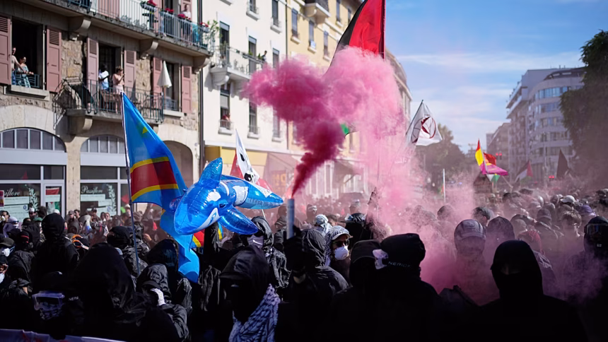 Thousands protest G7 in Geneva as President Trump and other leaders prepare for summit in France
