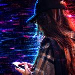 woman cyberstalking