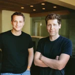 Worldcoin Project Co-founders Alex Blania (L) and Sam Altman (R)