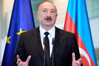 Aliyev says former Russian and German officials were in Baku for possible talks over Ukraine