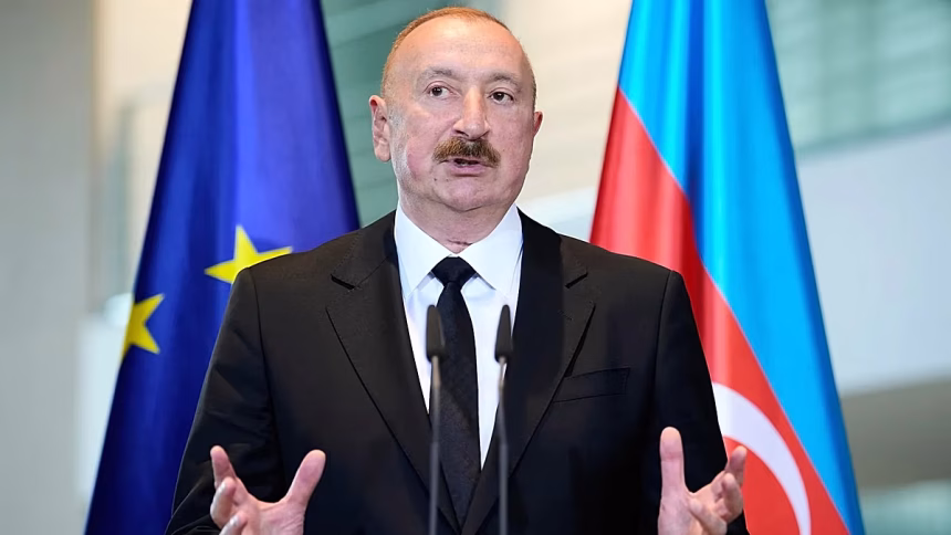 Aliyev says former Russian and German officials were in Baku for possible talks over Ukraine