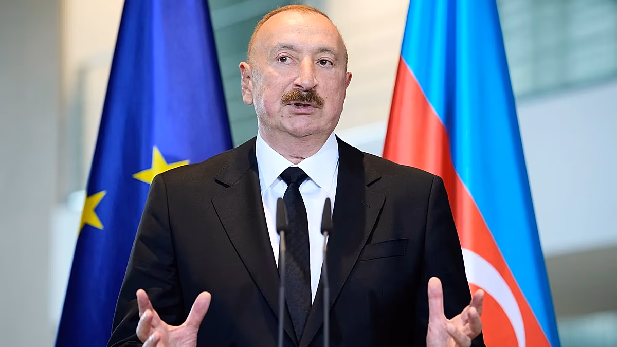 Aliyev says former Russian and German officials were in Baku for possible talks over Ukraine