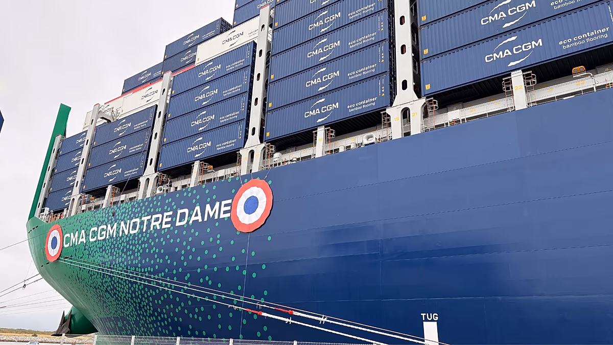 CMA CGM deploys world's largest LNG-fueled container ship on Asia-Europe routes