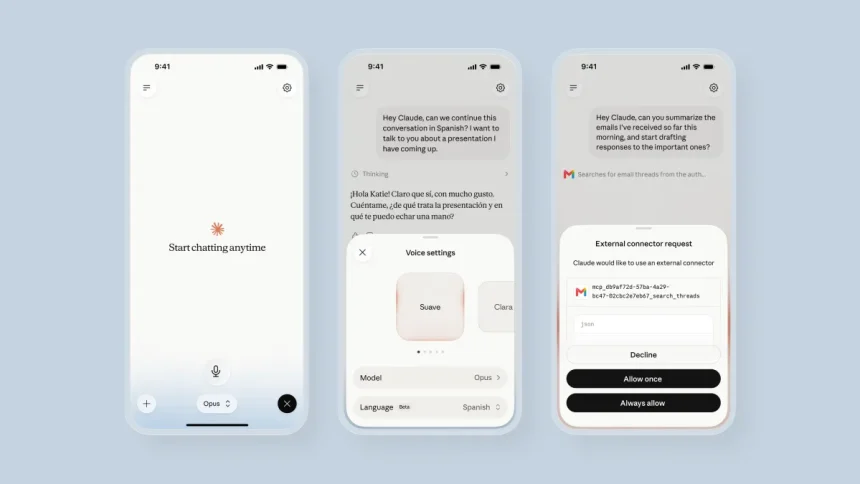 Anthropic updates Claude voice mode and adds more capable models