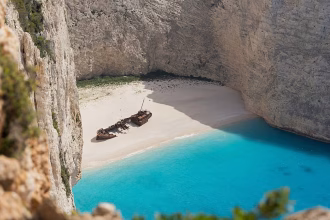 Greece's famous 'shipwreck beach' expands to save iconic shipwreck