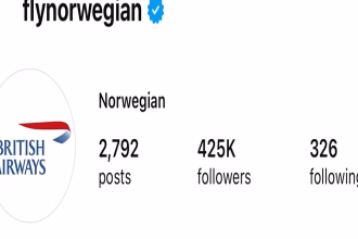 Norwegian adopts British Airways logo after England's quarter-final victory