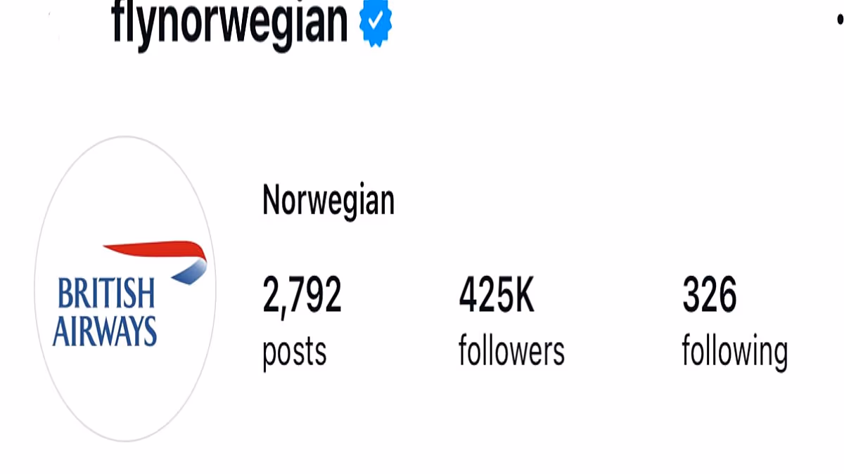 Norwegian adopts British Airways logo after England's quarter-final victory