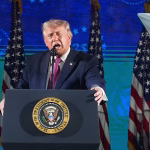 President Trump warns of communist threat as Washington parade canceled due to heat wave