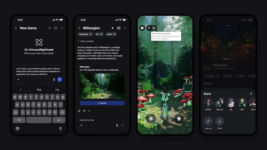 Roblox launches AI-powered game creation feature in mobile app