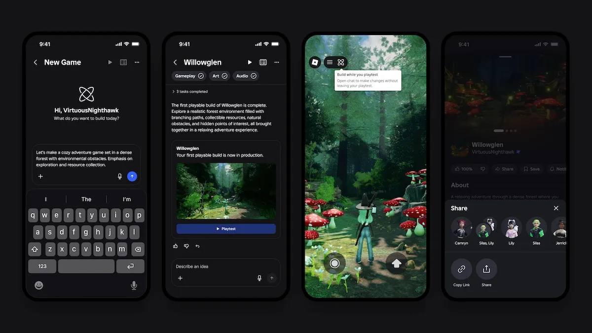 Roblox launches AI-powered game creation feature in mobile app