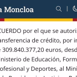 Spain praises public education but cuts nearly 309 million euros from presidential staff salaries