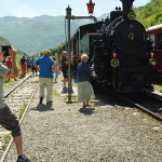 This steam railway in the Swiss Alps celebrates its 100th anniversary