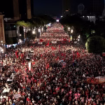 Thousands flock to the streets of Tirana in massive 'Pink Flamingo' anti-government protests