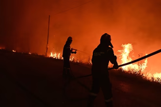 Three firefighters killed in Greek wildfires