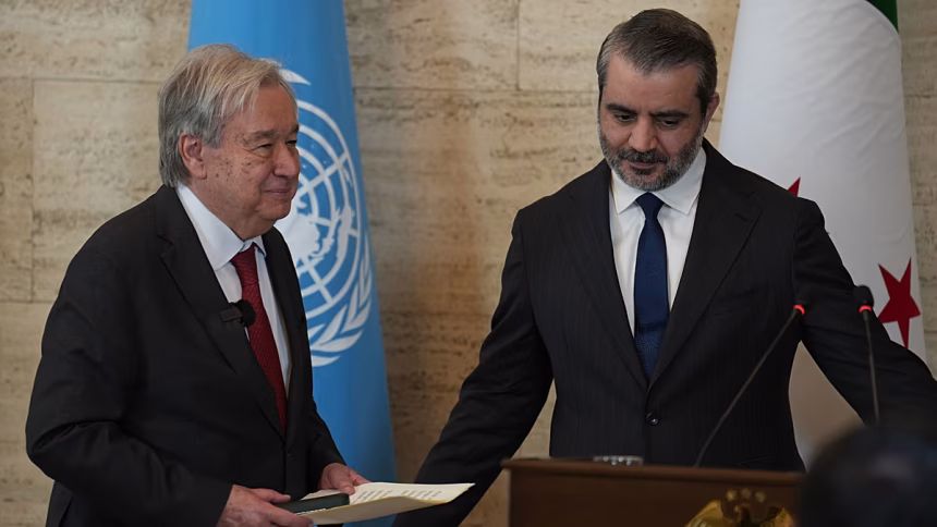 UN Secretary-General calls for lifting of sanctions against Syria on second day of visit