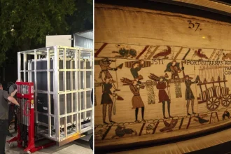 Bayeux Tapestry arrives in London for historic first UK loan