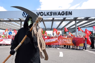 Volkswagen announces four-year plan, but lacks support for review that would involve up to 100,000 job cuts