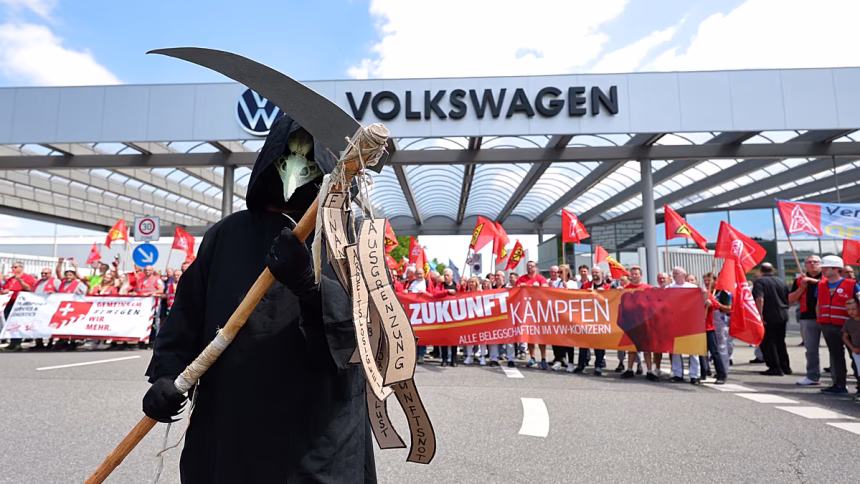 Volkswagen announces four-year plan, but lacks support for review that would involve up to 100,000 job cuts