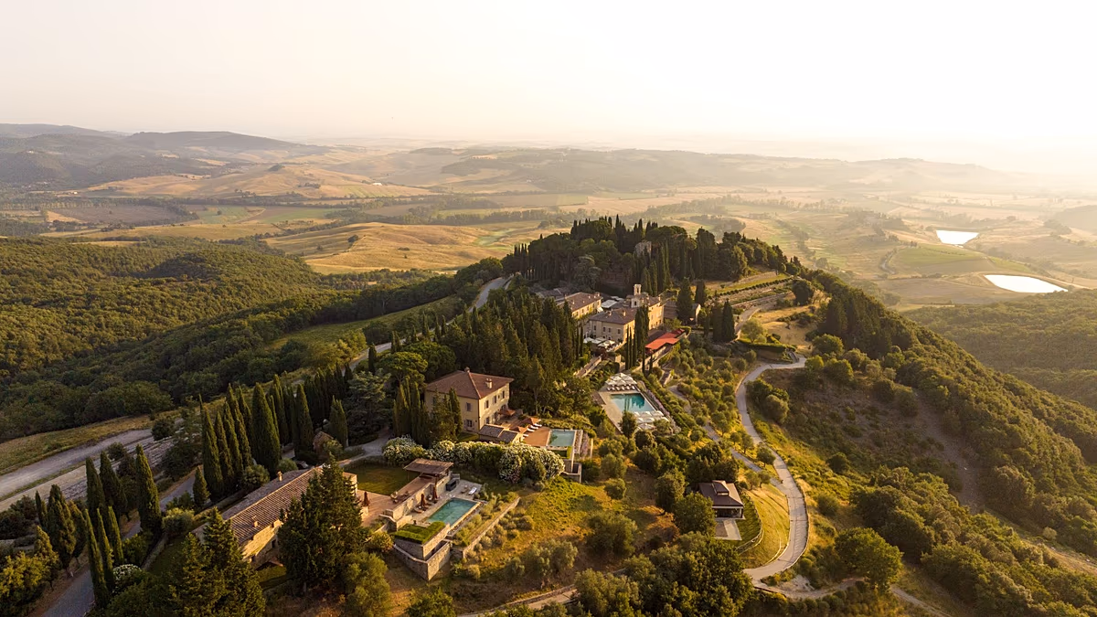 With its own vineyard and golf club, this Tuscan hotel has been voted the best in Europe.