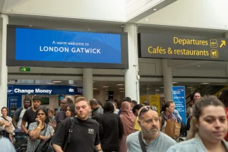Gatwick stinks! Toilets and bars in both terminals closed due to water crisis – passengers warned to separate essentials at home before departure