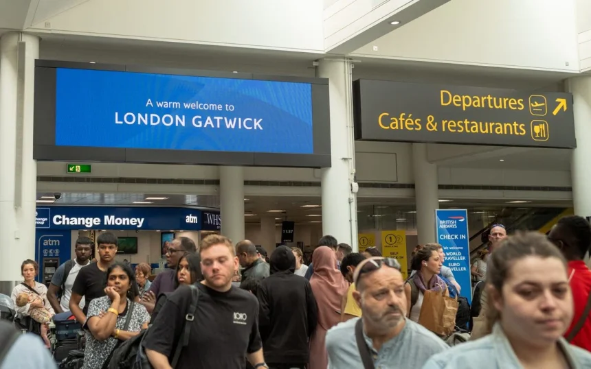Gatwick stinks! Toilets and bars in both terminals closed due to water crisis – passengers warned to separate essentials at home before departure